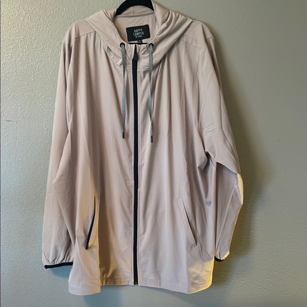 Happy Camper Light Gray Hooded Jacket